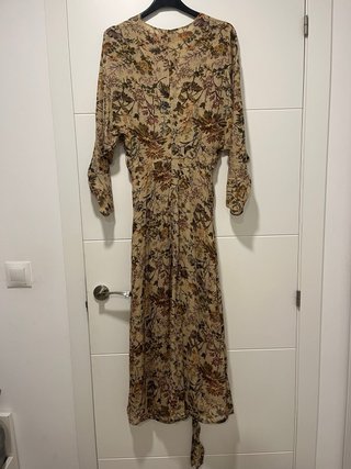 Vestido largo floral Massimo Dutti