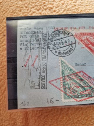 CARTA LED ZEPPELIN 1932 PARAGUAY VUELO GRAF ! RARA