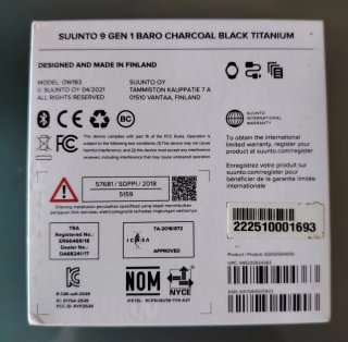 Reloj Deportivo Suunto 9 Negro