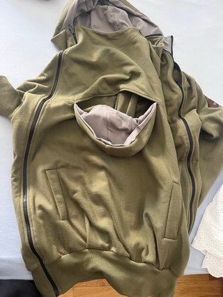 Sudadera de porteo verde oliva talla única