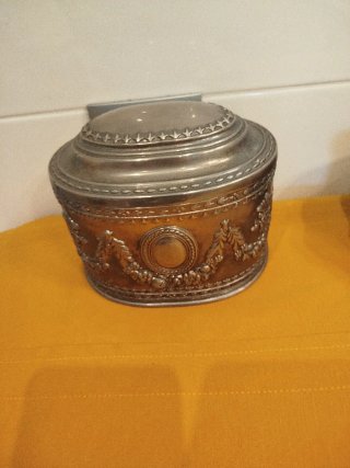 Juego de 4 piezas de metal plateado  antiguas