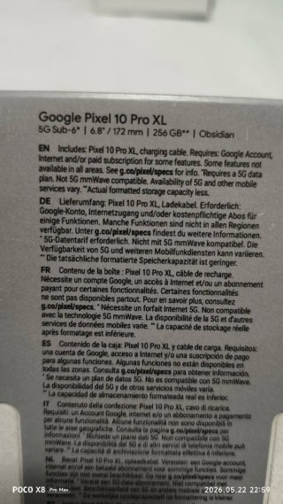 Google Pixel 10 Pro XL Negro Como Nuevo