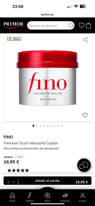 Mascarilla Fino Premium Touch Cabello