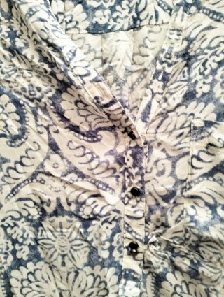 Camicia Zara fantasia bianca e celeste