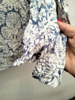 Camicia Zara fantasia bianca e celeste