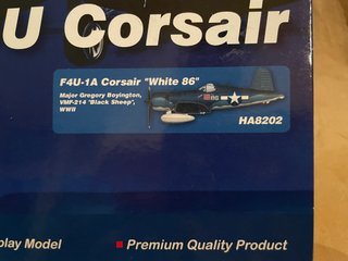 1:48 HOBBY MASTER F4U-1A CORSAIR GREGORY BOYINGTON