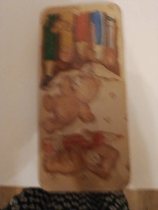 Astuccio vintage in metallo con orsetti anni '80