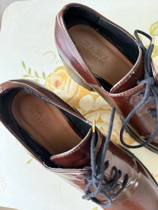Zapatos burdeos tacón ancho