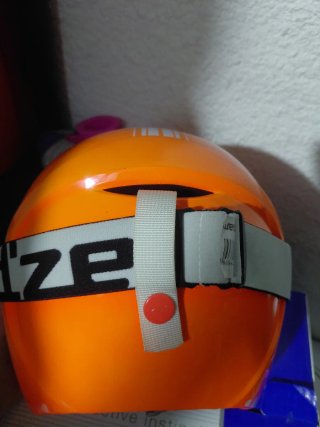 Casco y gafas de esquí naranja niño