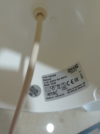 Lámpara colgante Ikea blanca