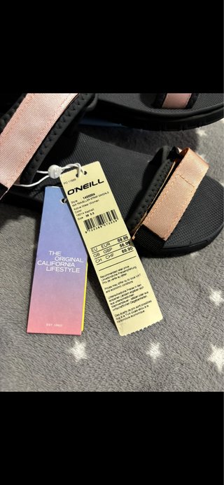 Sandalias O'Neill Talla 38 Negro/Rosa
