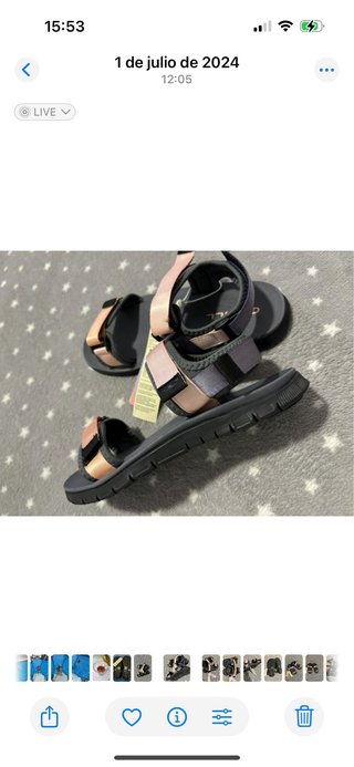 Sandalias O'Neill Talla 38 Negro/Rosa