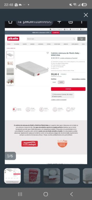 Colchón para minicuna