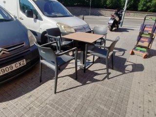 Lote mesas y sillas bar cafetería terraza