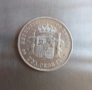 Moneda plata 1 Peseta 1896.