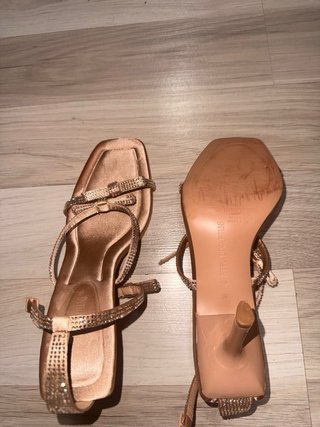 Sandalias Stradivarius Talla 37 Doradas