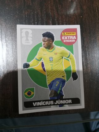 Cromo Mundial Vinicius Jr. Extra Sticker Panini