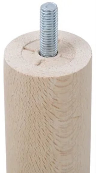 Patas madera para base tapizada  26cm