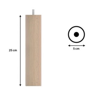 Patas madera para base tapizada  26cm