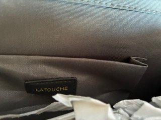 Bolso fiesta gris rafia.Latouche.El Corte Inglés.