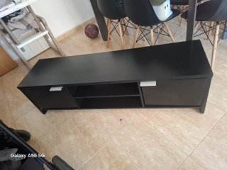 Mueble TV negro madera