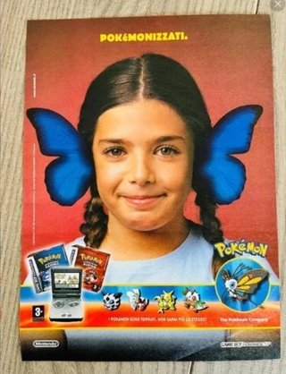 Locandina Pokémon Gameboy 2003 13x18cm