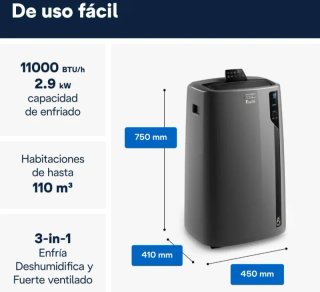 DeLonghi Aire Acondicionado Portátil 2.9 kW