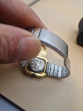 Orologio vintage Ceinture anni '70 oro/argento