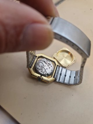 Orologio vintage Ceinture anni '70 oro/argento