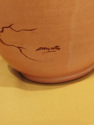 Jarrón artesanía ARNALDO pintado a mano