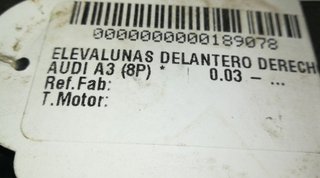 189078 elevalunas delantero derecho audi a3 (8p) *