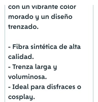 Peluca Rumi Morada Trenzada
