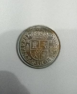 Moneda 2 Reales Plata Felipe V (1708) Segovia -EBC