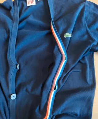 Cardigan Lacoste L!VE Blu Navy Taglia L