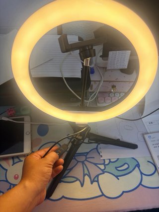 Aro de luz con trípode y soporte móvil