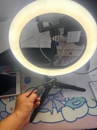Aro de luz con trípode y soporte móvil