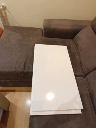 Mesa de comedor extensible blanca