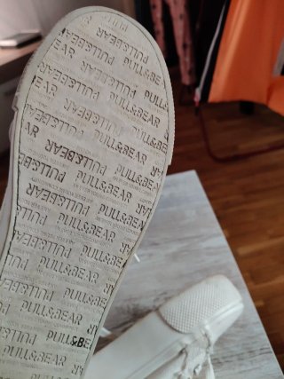 Zapatillas plataforma Pull&Bear blancas