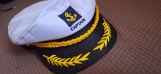Gorra Capitán Blanca y Negra