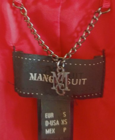 Gabardina roja Mango Suit. Talla S