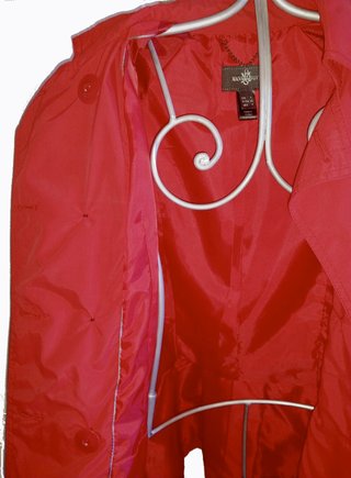 Gabardina roja Mango Suit. Talla S