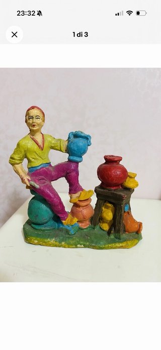Statuina presepe cartapesta vintage anni '50