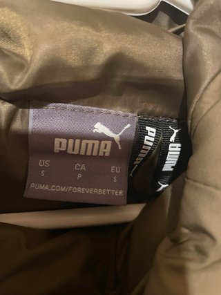 Chaqueta Puma acolchada negra/marrón