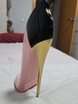Perfume Caro Mujer Tacón Rosa/Negro