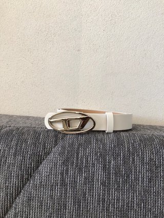 Cintura bianca pelle diesel nuova