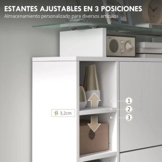 Zapatero blanco y cristal