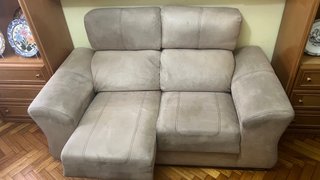 Sofá Beige 2 Plazas Tela