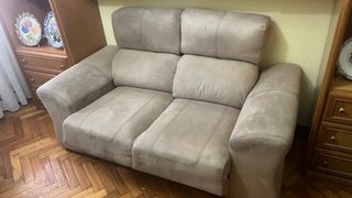 Sofá Beige 2 Plazas Tela