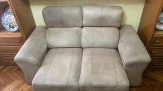 Sofá Beige 2 Plazas Tela