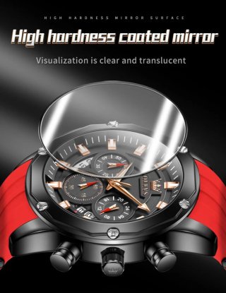 Reloj OLEVS Negro y Rojo para Hombre